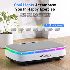 MERACH Vibration Plate Exercise Machine with Light Whole Body Workout Power Vibrate Platform Vibration Plate Lymphatic Drainage