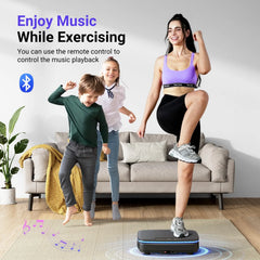 MERACH Vibration Plate Exercise Machine with Light Whole Body Workout Power Vibrate Platform Vibration Plate Lymphatic Drainage