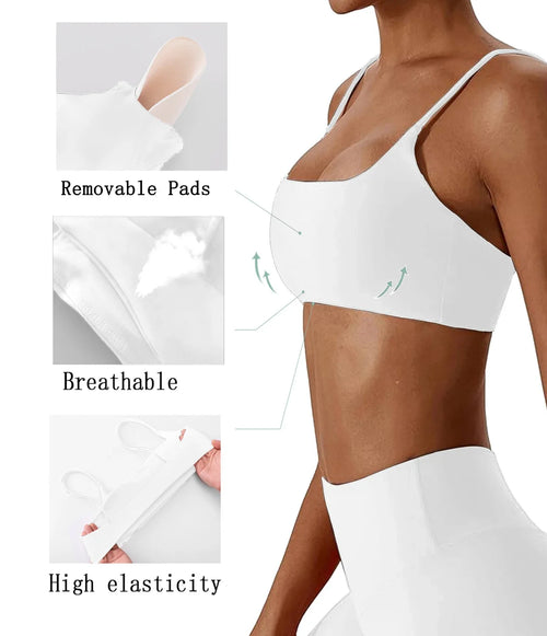 Super soft fabric back sports bra